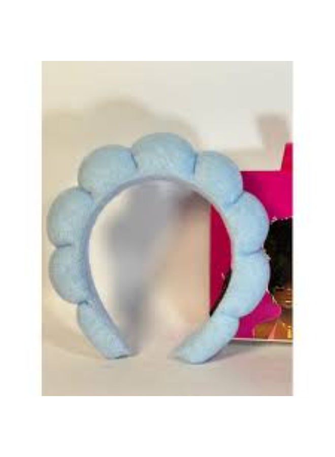 Spa Headband and Wristband Set, Terry Cloth Soft Puffy Hairband with Non-Slip Design for Facial Cleansing and Skincare multicolor - Image 4